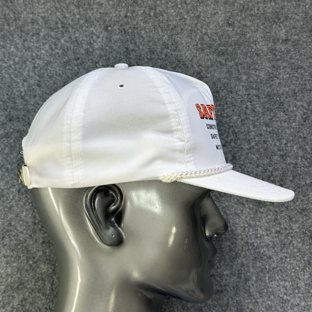 Vintage SafeTLite Trucker Rope Hat Cap White Sportcap (OSFA) Fabric Strapback. - Picture 5 of 9